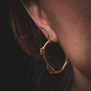 Taormina Earrings by What If You Stayed on brunette woman ear