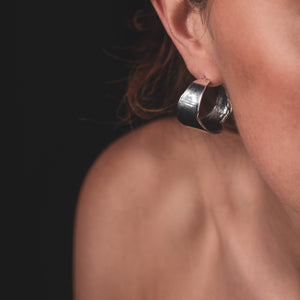 Eclipse Earrings Loops in Silver