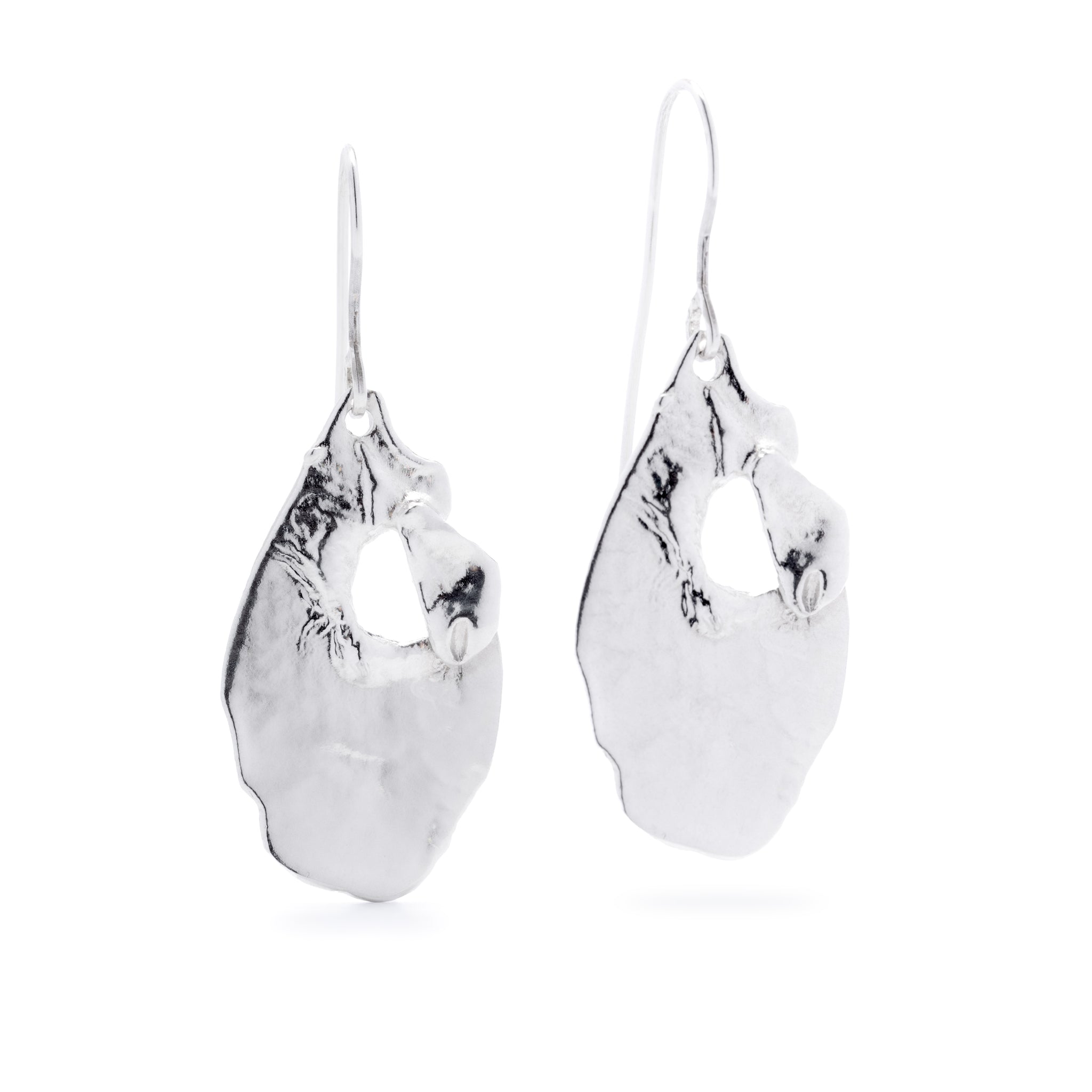 Sicilia Luce Earrings in Silver by What If You Stayed Textured earrings unique style