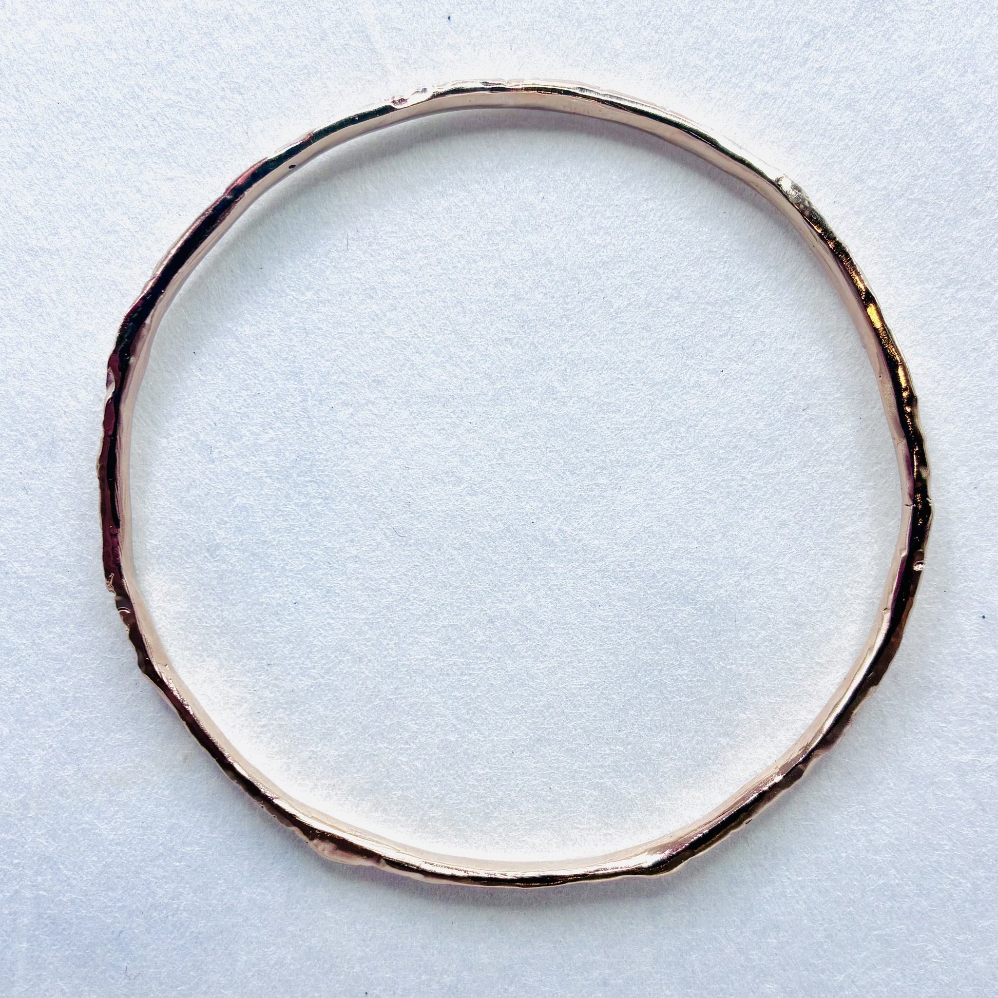 Gold Bangle With Organic Texture Made By What If You Stayed