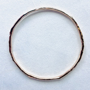 Gold Bangle With Organic Texture Made By What If You Stayed